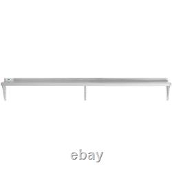 Commercial Kitchen 12 x 84 Stainless Steel Wall Shelf 340 lb. Capacity Shelve