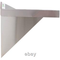 Commercial Kitchen 12 x 84 Stainless Steel Wall Shelf 340 lb. Capacity Shelve