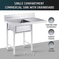 Commercial Kitchen 18x16 inch Utility & Prep Sink Stainless Steel Table with Sink