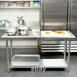 Commercial Kitchen 24 x 60 Stainless Steel Work Food Prep Table NSF Counter