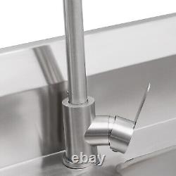 Commercial Kitchen Sink Double-basin Free Standing Sink 201 Stainless Steel