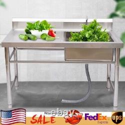 Commercial Kitchen Sink Prep Table Sink Stainless Steel FOR Catering Restaurant