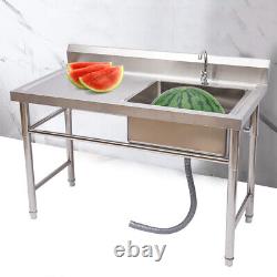 Commercial Kitchen Sink Prep Table Sink Stainless Steel FOR Catering Restaurant