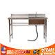 Commercial Kitchen Sink Prep Table With Faucet Single Compartment Stainless Steel