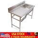 Commercial Kitchen Sink Prep Table With Faucet Single Compartment Stainless Steel