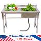 Commercial Kitchen Sink Prep Table With Faucet Stainless Steel Single Compartment