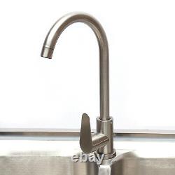 Commercial Kitchen Sink Prep Table with Faucet Stainless Steel Single Compartment