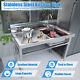 Commercial Kitchen Sink Single Sink Food Prep Table With Faucet Stainless Steel
