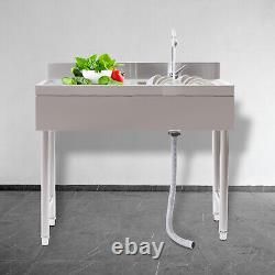 Commercial Kitchen Sink Stainless Steel Prep Table Sink For Catering Restaurant