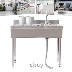 Commercial Kitchen Sink Stainless Steel Prep Table Sink For Catering Restaurant