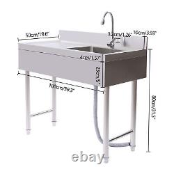 Commercial Kitchen Sink Stainless Steel Prep Table Sink For Catering Restaurant