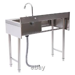 Commercial Kitchen Sink Stainless Steel Prep Table Sink For Catering Restaurant