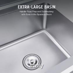 Commercial Kitchen Sink Stainless-Steel Restaurant Sink Drain Board With Tap