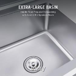 Commercial Kitchen Sink Stainless Steel Restaurant Sink Drain Board With Tap