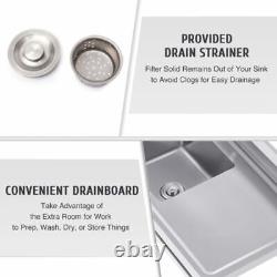 Commercial Kitchen Sink Stainless-Steel Restaurant Sink Drain Board With Tap