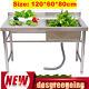 Commercial Kitchen Sink Stainless Steel Restaurant Sink Drain Board With Tap