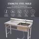 Commercial Kitchen Sink Stainless Steel Restaurant Sink Drain Board With Tap