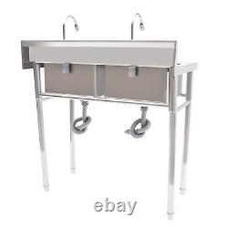 Commercial Kitchen Sink Stainless Steel Utility Prep Skin 1/2 Bowl & Drainboard