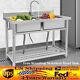 Commercial Kitchen Sink For Restaurant, Bar, Food Truck, Coffee Shop Double Bowl