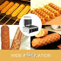Commercial Lolly Waffles Makers 6pcs Nonstick Hot Dog Corn Waffle Maker S. Steel