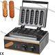 Commercial Nonstick Electric French Hot Dog On A Stick Waffle Maker Iron Machine