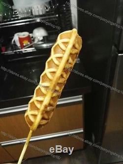 Commercial Nonstick Electric French Hot Dog on A Stick Waffle Maker Iron Machine