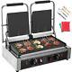 Commercial Panini Press Grill Electric Grill Griddle 3600w Double Plate Flat Sus