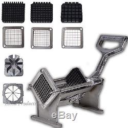 Commercial Potato French Fry Fries Fruit Vegetable Cutter Slicer Press 4 Blades