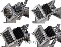Commercial Potato French Fry Fries Fruit Vegetable Cutter Slicer Press 4 Blades