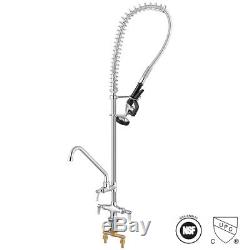 Commercial Pre-Rinse Faucet Kitchen Restaurant with 12 Add-On Faucet CUPC