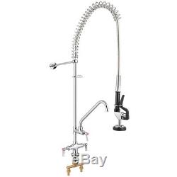 Commercial Pre-Rinse Faucet Kitchen Restaurant with 12 Add-On Faucet CUPC