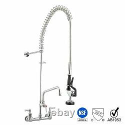 Commercial Pre-Rinse Faucet Pull Out Down Sink Kitchen with Sprayer 12 Add-On