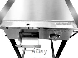 Commercial Restaurant Gas Gril Countertop Flat Top Heavy Duty Grill Food Griddle