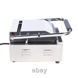 Commercial Sandwich Press Grill Griddle Panini Maker Smooth Flat NonStick 1800W