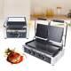 Commercial Sandwich Press Grill Griddle Panini Maker Smooth Flat Surface Steakus