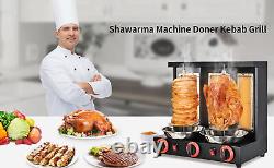 Commercial Shawarma Machine Doner Kebab Gyro Vertical Rotisserie Oven Grill Gas
