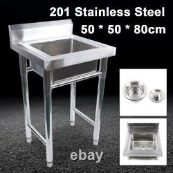 Commercial Sink Stainless Steel Deep Bowl Wash Table Catering Kitchen Sink US