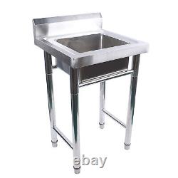 Commercial Sink Stainless Steel Deep Bowl Wash Table Catering Kitchen Sink US
