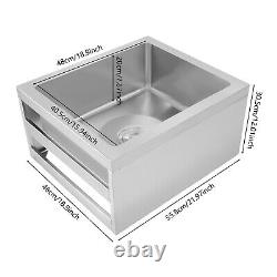 Commercial Sink Stainless Steel Floor Mount Kitchen Mop Service Sink 221912in