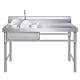 Commercial Sink Stainless Steel Kitchen Utility Sink + Prep Table 39.3 X 31.4