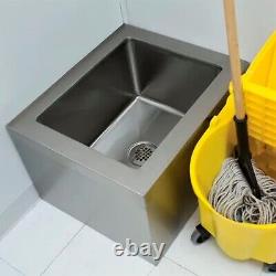 Commercial Stainless Steel Floor Mop Sink 19 x 22 x 12