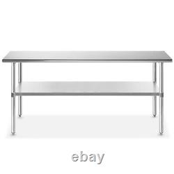 Commercial Stainless Steel Kitchen Food Prep Work Table 24 x 72