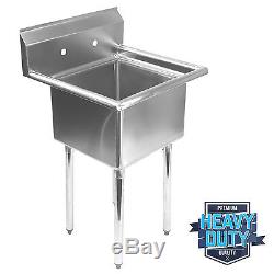 Commercial Stainless Steel Kitchen Utility Sink 23.5 Wide