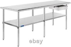 Commercial Stainless Steel Metal Work Table with Drawer