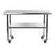 Commercial Stainless Steel Prep & Work Table 18x60 With Casters & Shelf