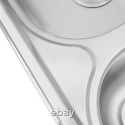 Commercial Stainless Steel Sink, Kitchen Freestanding Double Bowl Utility Sink