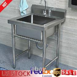 Commercial Stainless Steel Sink Outdoor Single-Bowl Utility Sinks functional