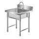 Commercial Stainless Steel Sink Outdoor Single-bowl Utility Sinks Functional