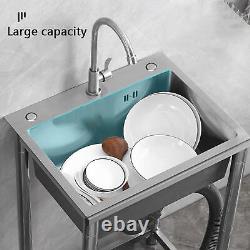 Commercial Stainless Steel Sink Outdoor Single-Bowl Utility Sinks functional