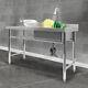 Commercial Stainless Steel Sink & Prep Table Thickened Catering Free-standing Us